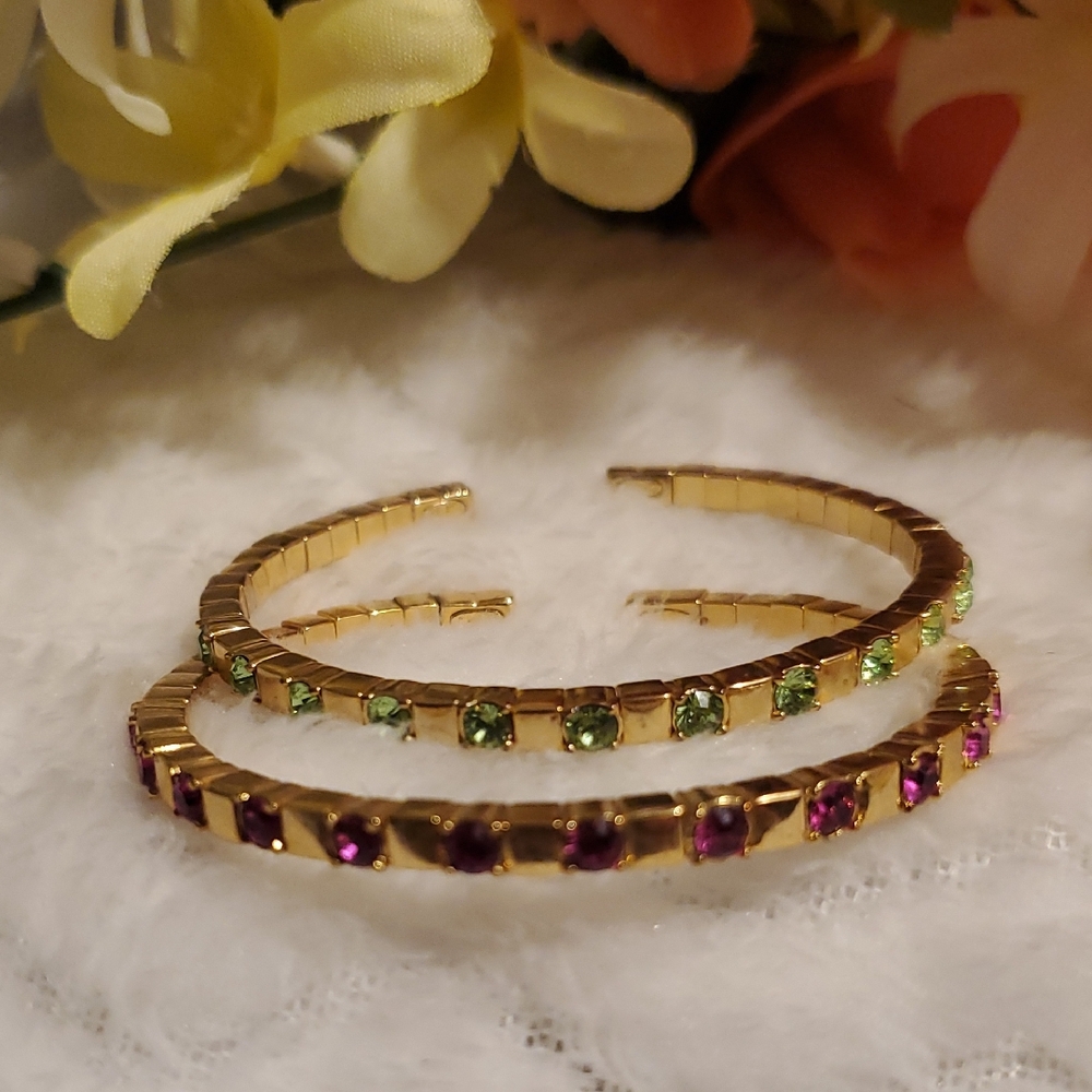 Joan Rivers Crystal Flex Cuff Bracelets